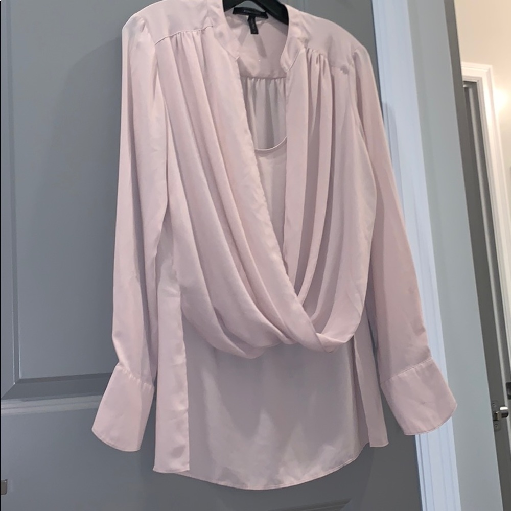 Bcbg high low, cap sleeve and scoop neck top